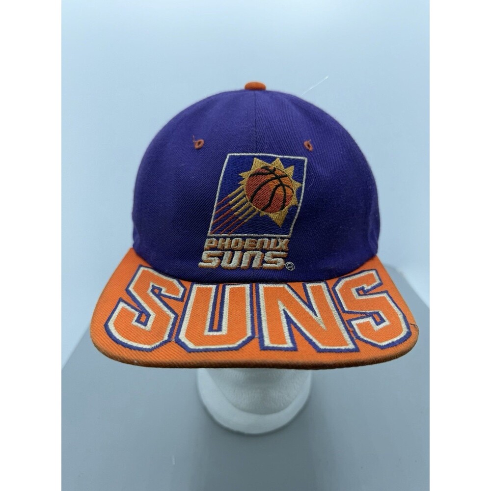 Vintage Phoenix Suns Starter Hat Cap Snapback Purple Orange Spell Out NBA